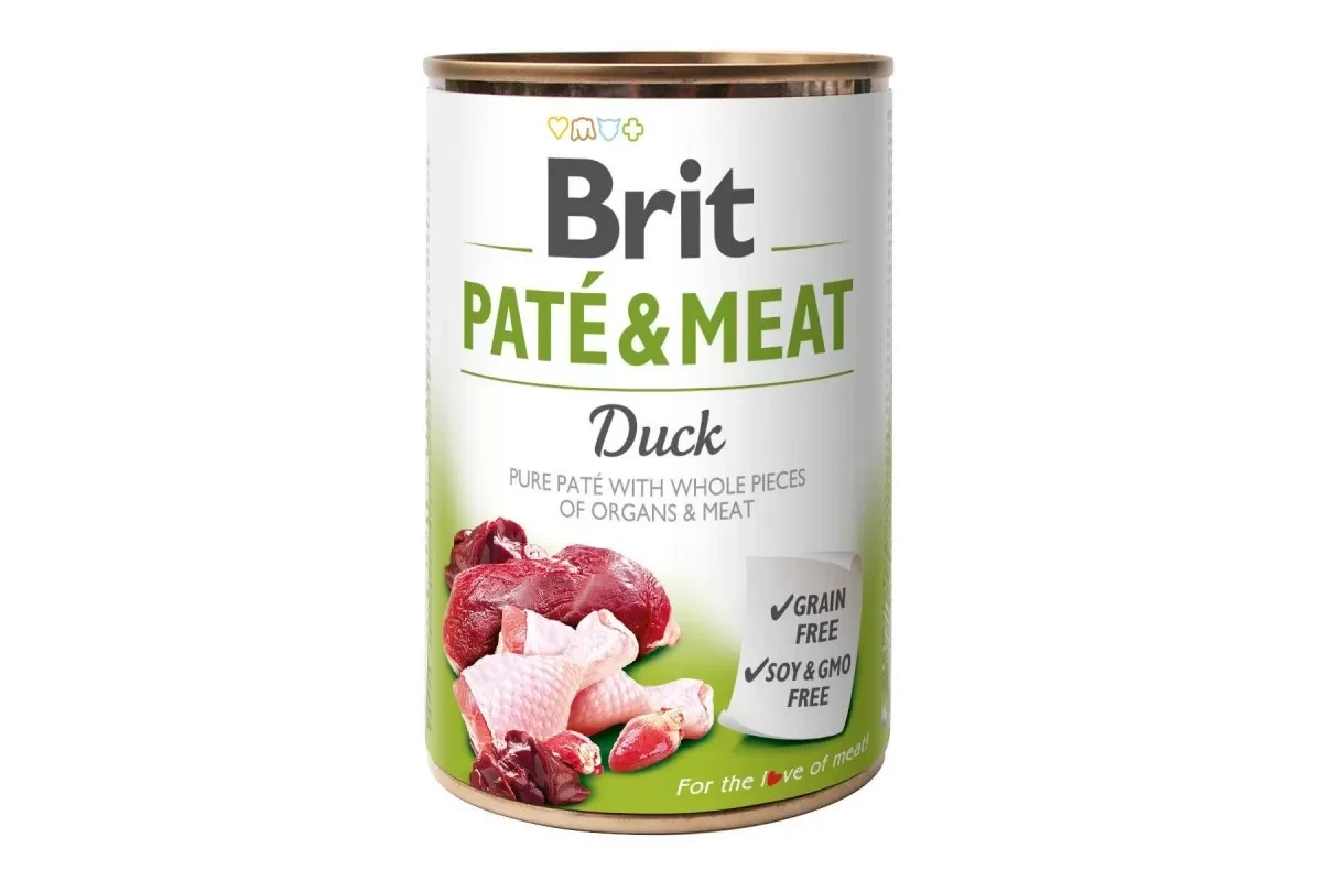 Вологий корм для собак Brit Pate&Meat Dog 400 г (качка)