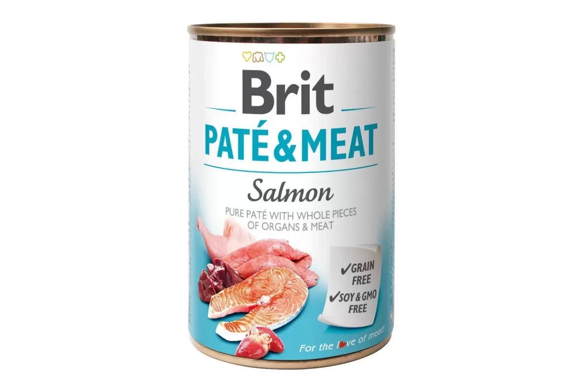 Вологий корм для собак Brit Pate&Meat Dog 400 г (лосось)