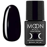 Гель-лак для ногтей Moon Full №188 глубокий черный, 8 мл
