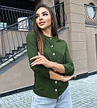 Базова жіноча Блуза хакі (різні кольори) норма та батал, фото 3
