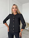 Базова жіноча Блуза чорна (різні кольори) норма та батал, фото 4