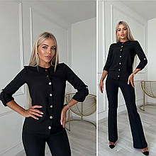 Базова жіноча Блуза чорна (різні кольори) норма та батал