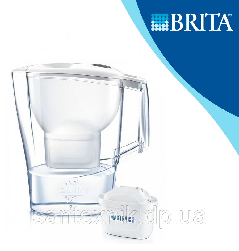 Фільтр-глечик для води Бріта (Brita) Алуна (Aluna) 2,4 л Білий (в комплекті один картридж Brita)