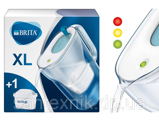 Фільтр-глечик Brita Style 2,4 л LED (синій) з індикацією заміни картриджа
