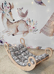 Дитячий гойдалка балансир з матрацом Love me