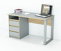 Офісний стіл лофт БП-2Т (1200x600x750) Сірий/Дуб Сонома Гамма стиль
