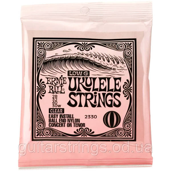 Cтруны Ernie Ball 2330 Clear Ball End Nylon Concert or Tenor Low G Ukulel, фото 1