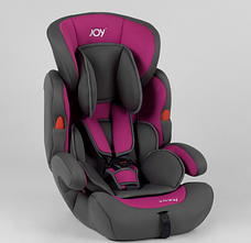 Дитяче автокрісло з бустером JOY NB-5003 універсальне, група 1/2/3, вага дитини від 9-36 кг, сіро-фіолетовий, фото 3