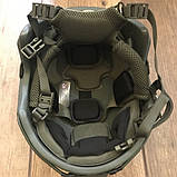 Балістичний шолом Fast Premium F-S02 Ahold Teсh NIJ IIIA олива M L XL, фото 4