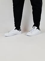 Кросівки чоловічі білі із чорним задником Adidas Stan Smith White Black. Кеди чоловічі білі Адідас Стен Сміт