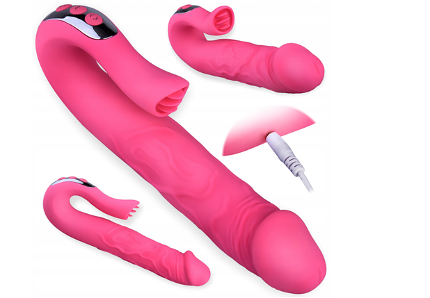 Силіконовий вібратор G-spot CLITORAL STIMULATOR з масажем клітора та точки G, фото 1