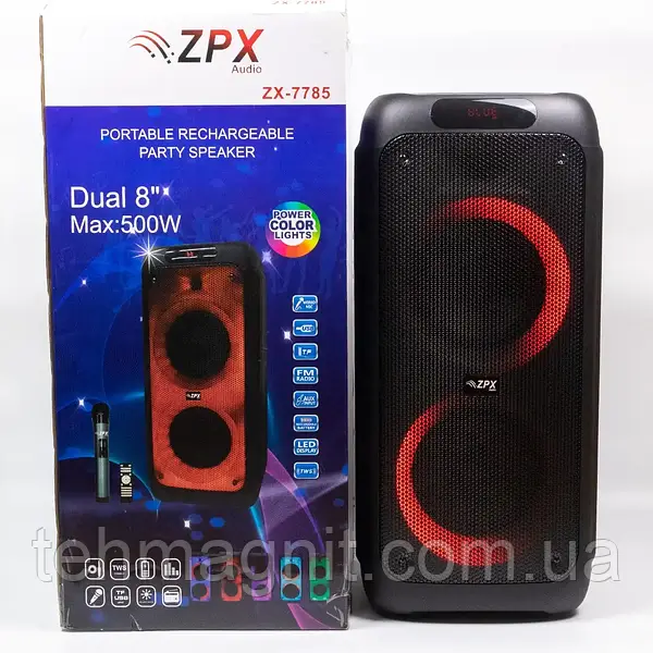 Колонка аккумуляторная с микрофоном ZPX ZX 7772 с доставкой