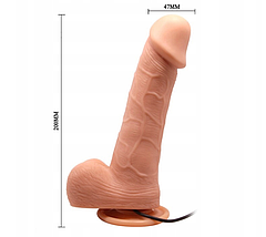 SEX REALISTIC DILDO вібратор з дистанційним керуванням на присосці, фото 4
