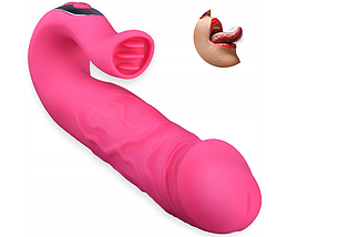 Силіконовий вібратор G-spot CLITORAL STIMULATOR з масажем клітора та точки G, фото 2