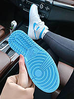 Nike Air Jordan 1 High White Blue кроссовки и кеды высокое качество Размер 38