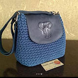 Клапан для сумки "Слон". Колір "Синій", фото 4