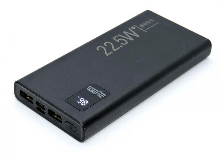 Повербанк Power Bank HQ-Tech PD22.5W-10 Black, 10000mAh, 22.5W, SCP/PD, LCD