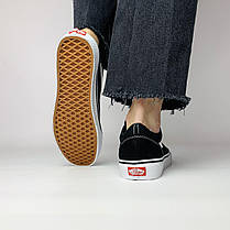 Чоловічі та жіночі кеди Vans Old Skool Black White кросівки Ванс Олд Скул чорно-біла Унісекс, фото 5