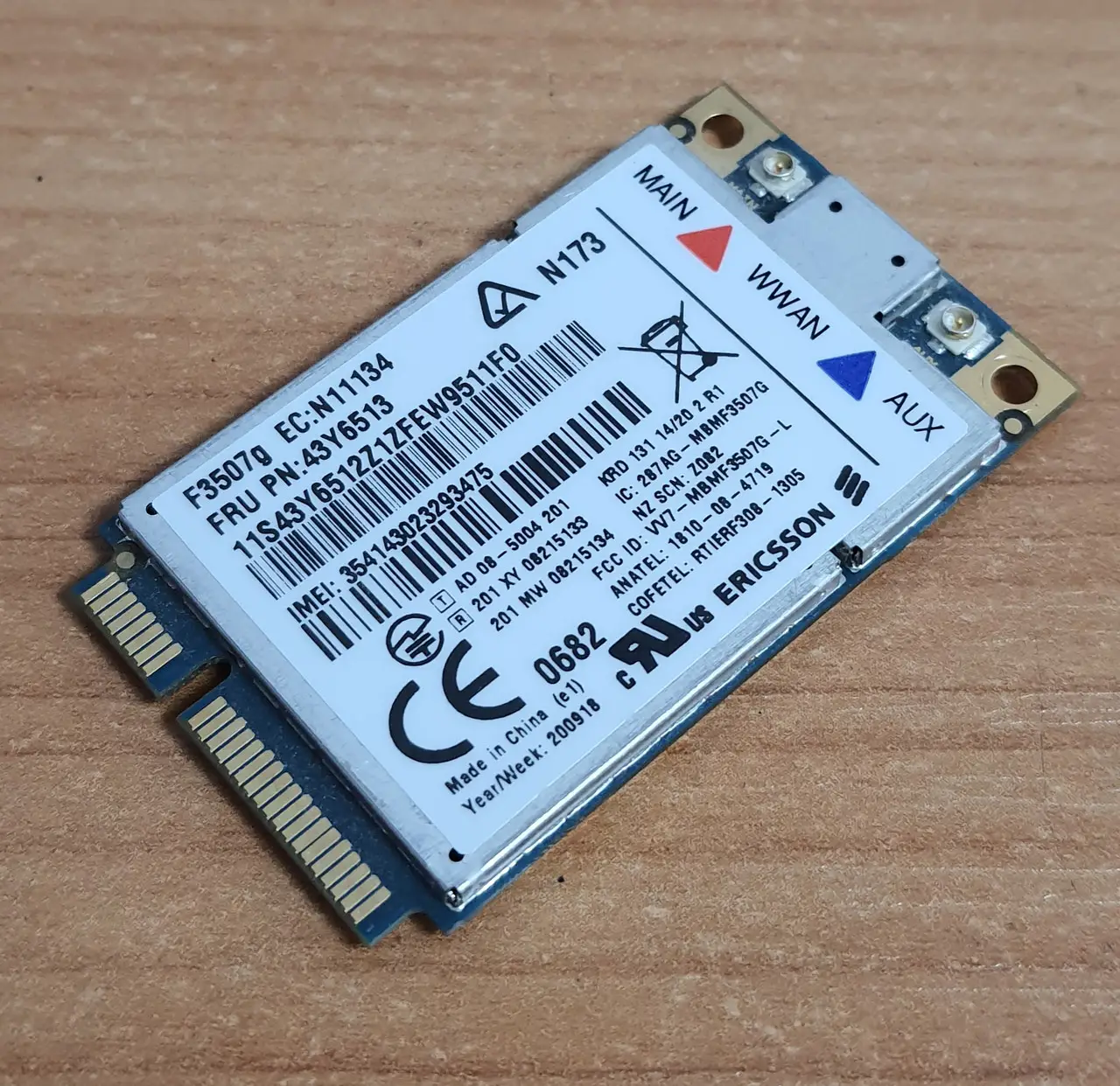3G Модем Ericsson F3507g, 43Y6513, Lenovo ThinkPad W500 БО