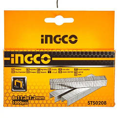 Скобі для степлера тип-140 8×1,2 мм 1000 шт. INGCO