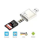 Кардридер для NM nano memory card з лотком + SDXC card - Сірий, фото 7