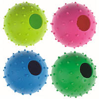 Игрушка для собак мяч резиновый с шипами и отверстием для лакомства 9,5 см TatraPet Dental Gum в ассортименте