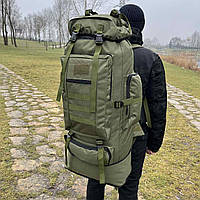 Рюкзак военный тактический туристический 100 литров армейский рюкзак олива