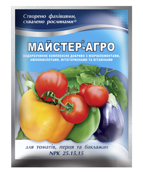 Комплексне мінеральне добриво Майстер-Агро для томатів (100 г) — (NPK 25.15.15)