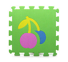 Килимок пазл EVA фрукти овочі, розмір пазлу 29 х 29 см