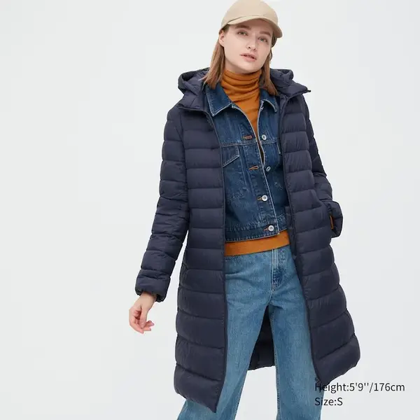 Light down long coat clearance