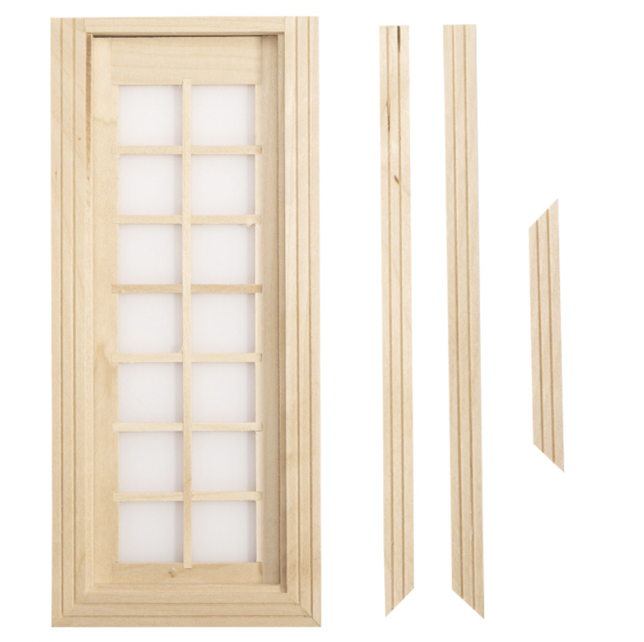 Мініатюра двері декоративні 19.5*9 см Світле дерево, фото 1