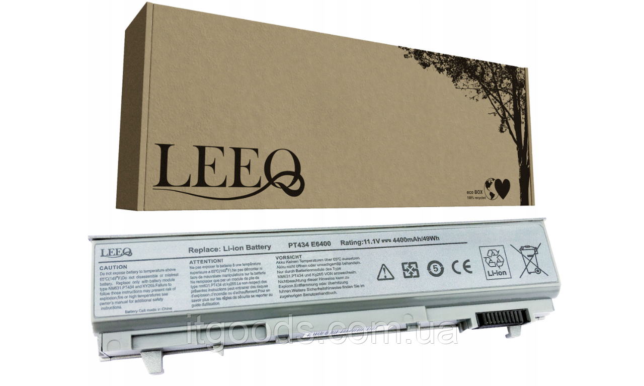 Акумуляторна батарея 11.1V 5200mAh Dell E6400 E6500 M2400 M4400 C719R GU715 PT434 PT435 PT436 PT437 FU268