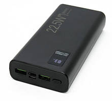 Повер банк Power Bank HQ-Tech PD22.5W-20 Black, 20000mAh, 22.5W, SCP/PD, LCD