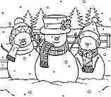 Набір для розпису по контурах для дітей Riviera Blanca Друзі сніговики 25x25 см (КА-051), фото 3