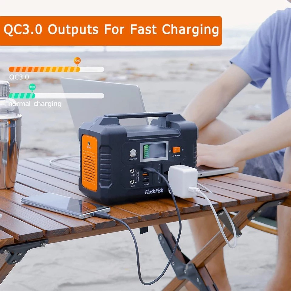 Зарядна станція генератор 200W QC3.0 151 Вт/год мініелектростанція Power Bank зі швидким заряджанням
