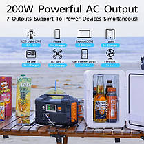 Зарядна станція генератор 200W QC3.0 151 Вт/год мініелектростанція Power Bank зі швидким заряджанням, фото 6