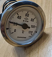 Термометр Pakkens D 60 мм Tmax-120 °C капілярний 
довжина капіляра 1 м.