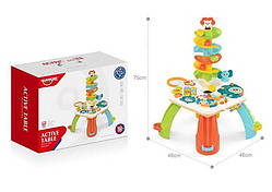 Дитячий розвиваючий ігровий центр-столик НЕ 0519 підсвічування, музичне піаніно, гра з кульками