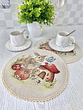 Серветка Пасхальна сервірувальна, кругла гобеленова (Ø25 см.), фото 3