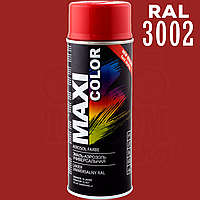 Краска (эмаль) универсальная Maxi Color, 400 мл Аэрозоль Карминно-красный (RAL 3002)