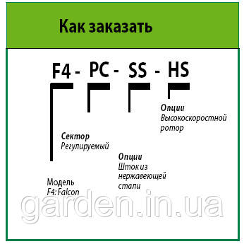 Как заказать  ротора серии Falcon Rain Bird
