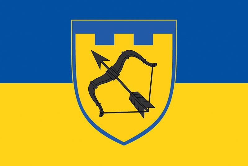 Прапор 113 ОБрТрО ЗСУ синьо-жовтий