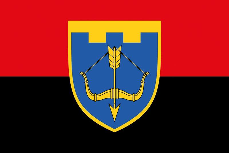 Прапор 118 ОБрТрО ЗСУ червоно-чорний