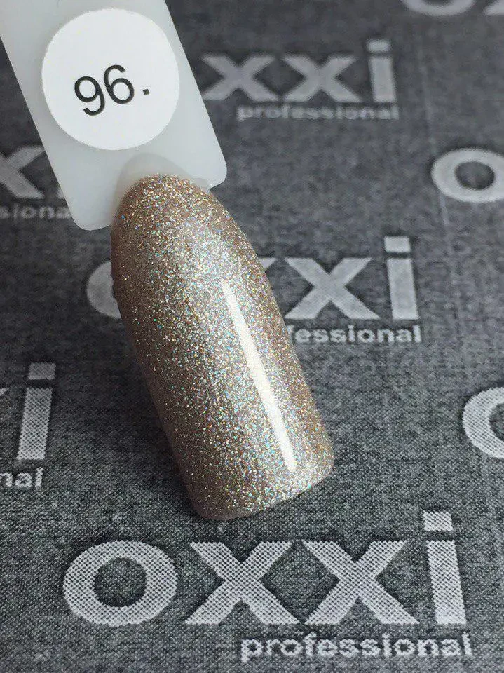 Гель-лак Oxxi 96 (світлий беж з насиченими дрібними блискітками), 10мл