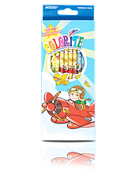 Олівці графітні "MARCO" №1000EB-12CB Colorite з гумкою (12 шт)