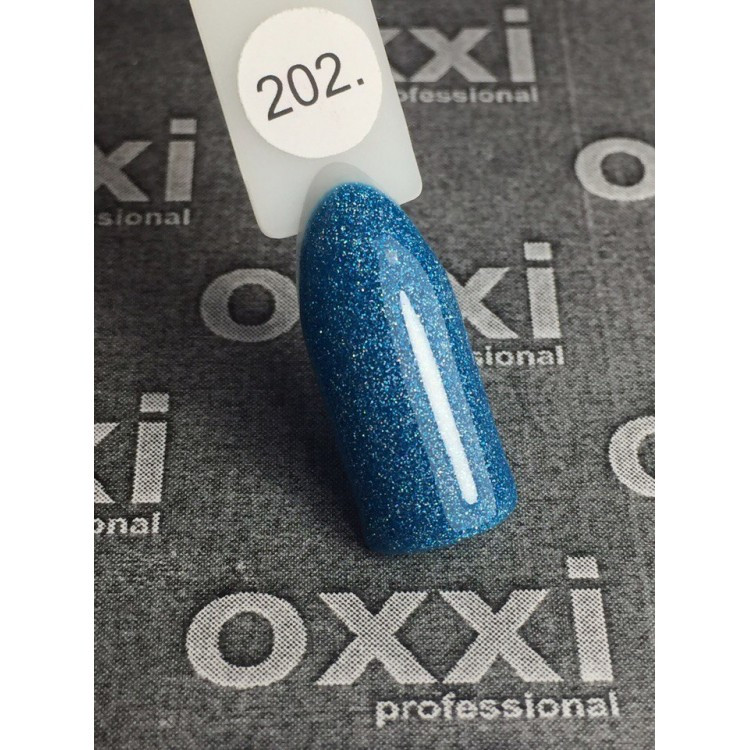 Гель лак Oxxi (Оксі) №202 (синьо-бірюзовий), 10мл