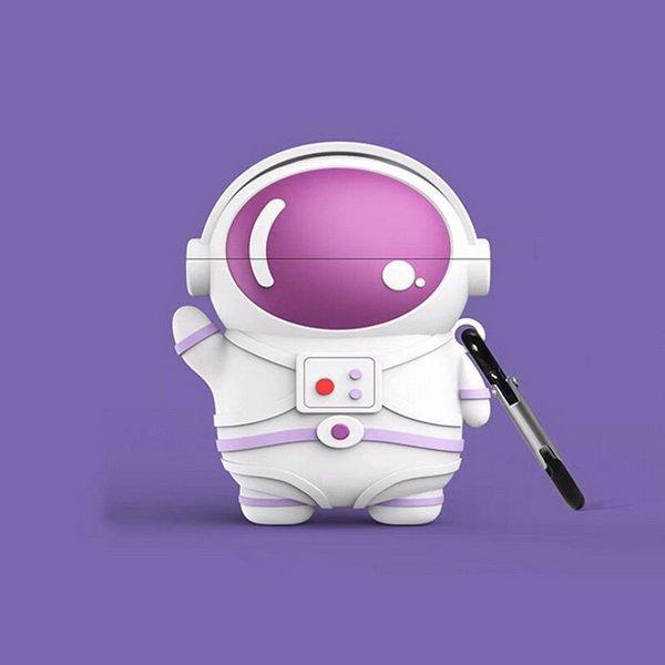 Чохол для навушників Apple AirPods 1/2 Alitek Астронавт Nasa White-Pink + карабін