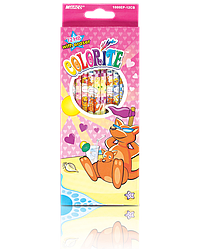 Олівці графітні "MARCO" №1000EP-12CB Colorite з гумкою (12 шт)