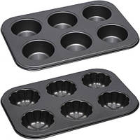 Від 5 шт. Форма металева для кексів "Ромашка" 6шт 26 * 18 * 2,5 см X3-138 купити дешево оптом в інтернет-магазині