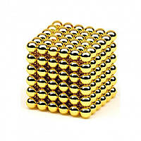 Магнитный конструктор головоломка Неокуб / NeoCube 216 шариков по 5 мм, цвет золотой, отличный товар
